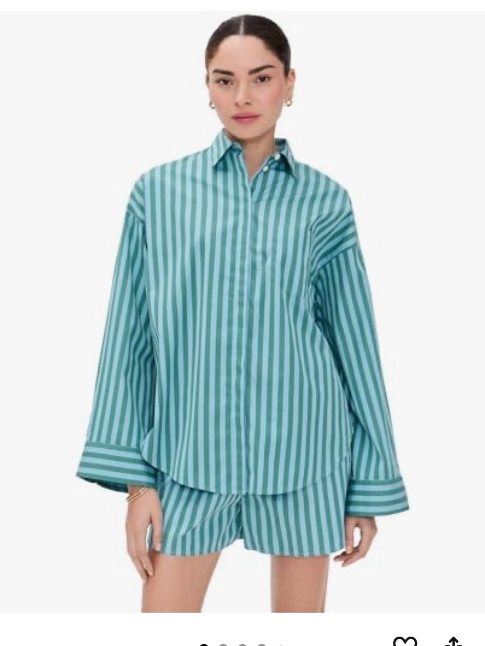 Madewell Striped Boxy Button-Up Shirt with Matching Shorts - Picture 2 of 16